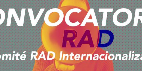 Convocatoria para miembros del comité interno RAD-Internacionalización