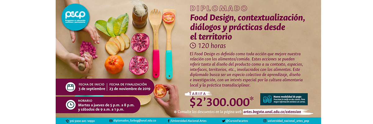 Diplomado en Food Design, contextualización, diálogos y prácticas desde el territorio