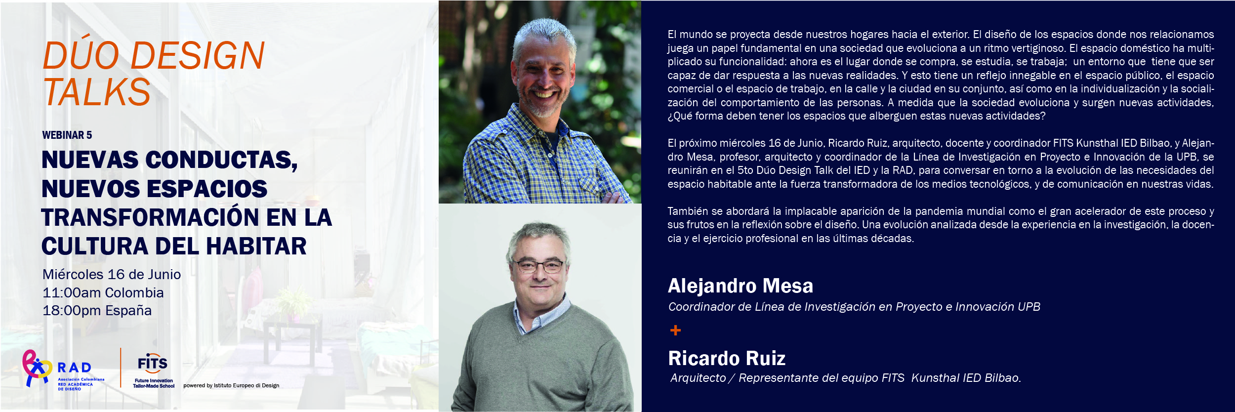 Webinar RAD-IED «Transformaciones en la cultura de habitar»