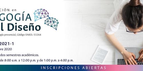 Convocatoria Admisión 2021-1 Especialización en Pedagogía del Diseño